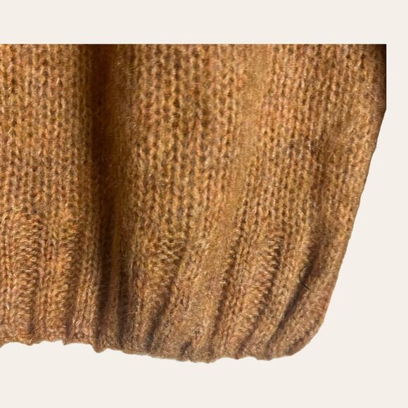 Molly Bracken Coco Camel Brown Wool Blend Crewneck Pullover Sweater Size Small - Picture 8 of 11